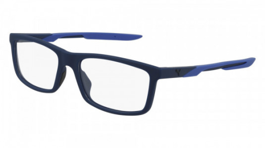 Puma PU0343O Eyeglasses, 003 - BLUE with TRANSPARENT lenses