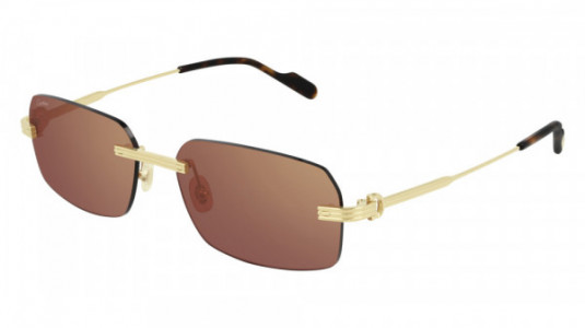 Cartier CT0271S Sunglasses, 004 - GOLD with RED lenses