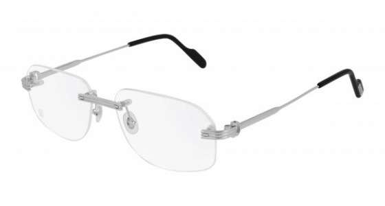 Cartier CT0284O Eyeglasses, 001 - SILVER with TRANSPARENT lenses