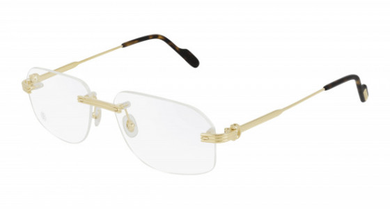 Cartier CT0284O Eyeglasses, 002 - GOLD with TRANSPARENT lenses