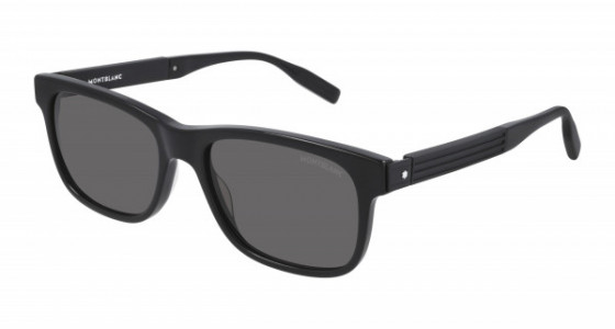 Montblanc MB0163S Sunglasses, 001 - BLACK with GREY lenses