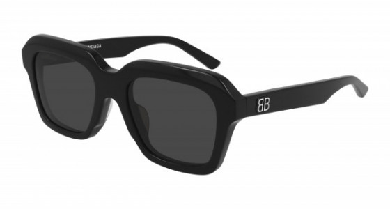 Balenciaga BB0127S Sunglasses, 001 - BLACK with GREY lenses