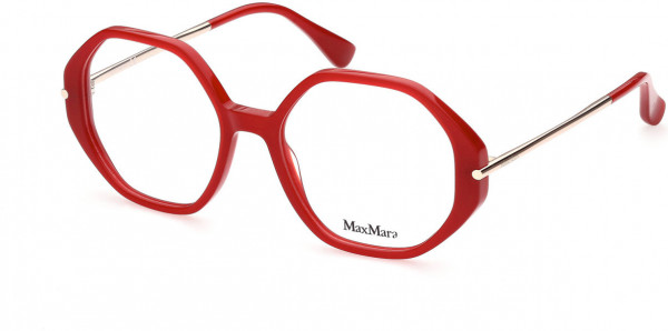 Max Mara MM5005 Eyeglasses, 066 - Shiny Burgundy, Shiny Pale Gold