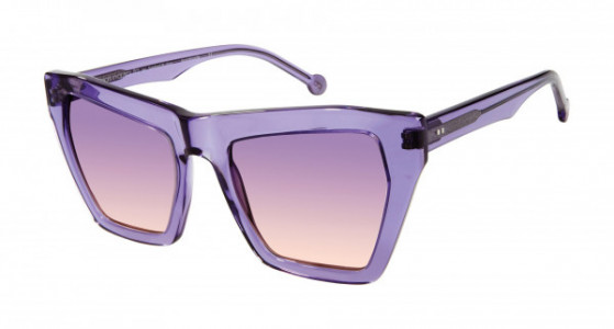 Colors In Optics CS353 STANTON Sunglasses, PUR AMETHYST/AMETHYST TO PEACH GRADIENT LENS