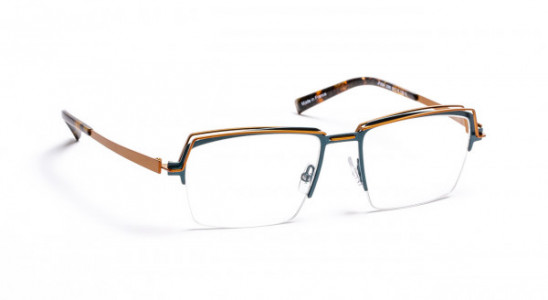 J.F. Rey JF2934 Eyeglasses, BLUE / BROWN LEATHER (2090)