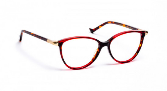 VOLTE FACE QUADRI Eyeglasses, DEMI BURGUNDY/SATIN GOLD (3550)