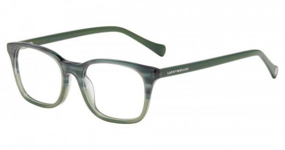 Lucky Brand D818 Eyeglasses, GREEN HORN (0GRN)