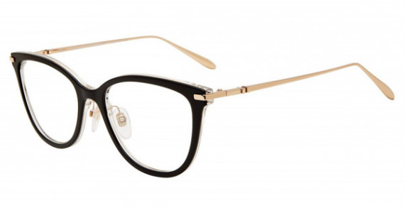 Carolina Herrera VHN053 Eyeglasses, Black Gold 300Y