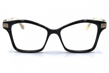 Pier Martino PM6546 LIMITED STOCK Eyeglasses, C6 Onyx Ivory Gold Crystal