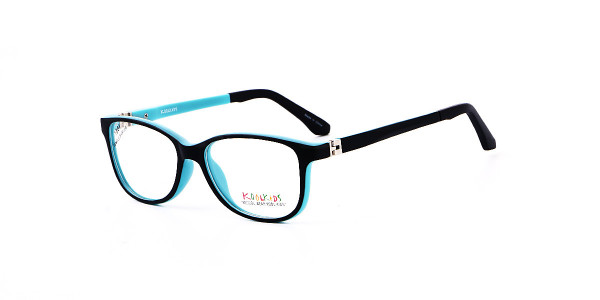 Alpha Viana K-2567 Eyeglasses, C4- matte blk/ light blue