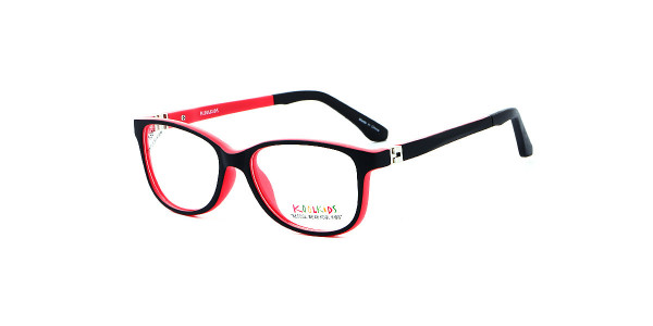 Alpha Viana K-2567 Eyeglasses, C3- matte blk/ red