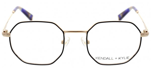 KENDALL + KYLIE CALLIE Eyeglasses, Matte Black / Shiny Light Gold