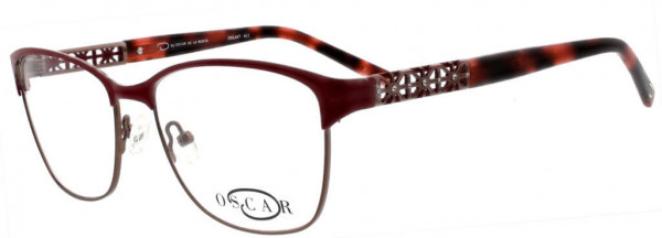 O by Oscar de la Renta OSL467 Eyeglasses, 611 Shiny Red/ Shiny Sand