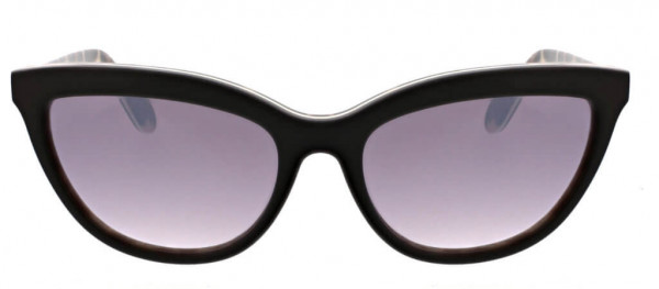 BCBGMAXAZRIA BA5006 Sunglasses, 021 Shiny Black with Leopard and Shiny Light Gold Trim
