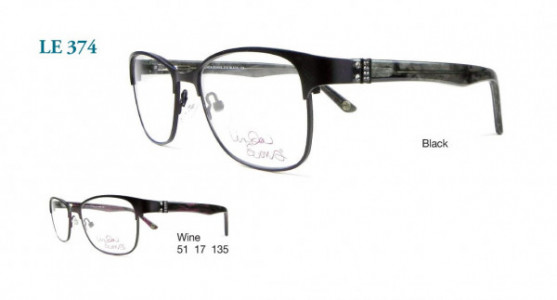 Hana LE 374 Eyeglasses, Black