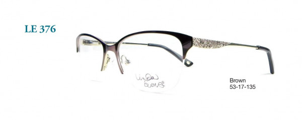Hana LE 376 Eyeglasses, Brown