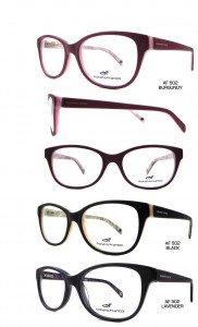 Hana AF 502 Eyeglasses, Burgundy