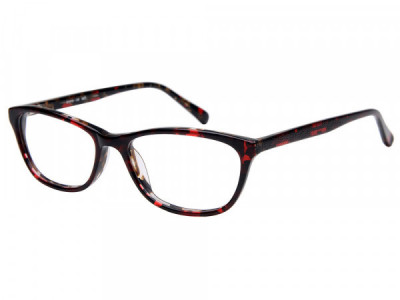 Amadeus A1004 Eyeglasses, Red over Brown Marble