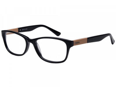 Amadeus A998 Eyeglasses, Black with Bamboo on Temple