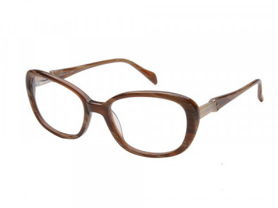 Amadeus A983 Eyeglasses, Brown Horn