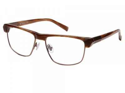 Amadeus A980 Eyeglasses, Brown Horn w/Matte Brown Eye Wire