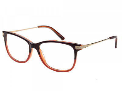 Amadeus A1021 Eyeglasses, Brown Fade Orange