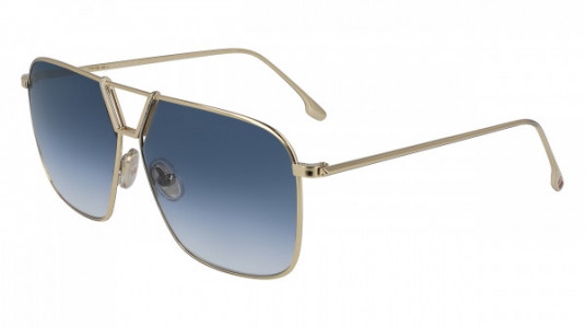 Victoria Beckham VB204S Sunglasses, (704) GOLD/AZURE