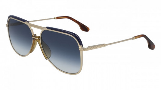 Victoria Beckham VB205S Sunglasses, (720) GOLD/BLUE