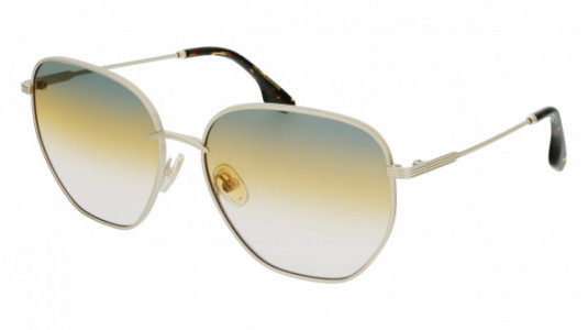 Victoria Beckham VB219S Sunglasses, (727) GOLD/GREEN HONEY ROSE