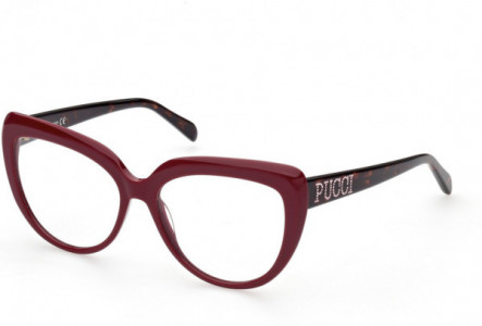 Emilio Pucci EP5173 Eyeglasses, 081 - Shiny Solid Cyclamen / Shiny Classic Dark Havana Lenses