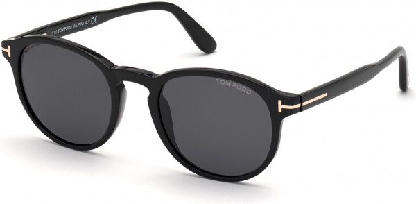 Tom Ford FT0834 Dante Sunglasses, 01A - Shiny Black / Smoke Lenses