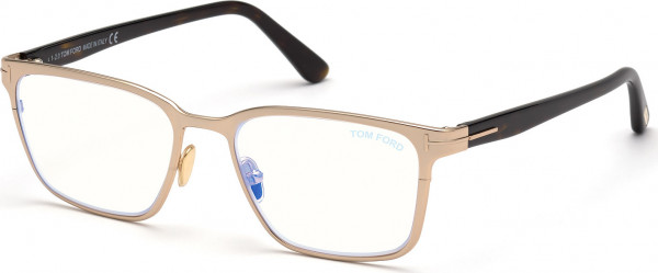 Tom Ford FT5733-B Eyeglasses, 028 - Shiny Rose Gold / Dark Havana