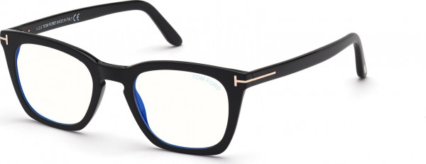 Tom Ford FT5736-B Eyeglasses, 001 - Shiny Black / Shiny Black