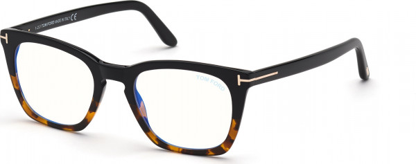 Tom Ford FT5736-B Eyeglasses, 005 - Black/Havana / Shiny Black