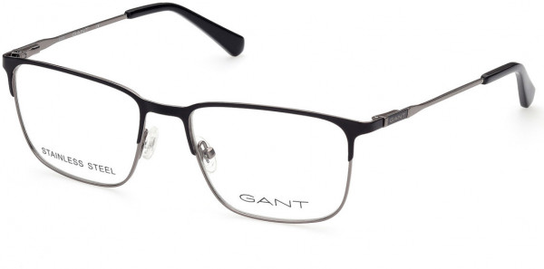 Gant GA3241 Eyeglasses, 002 - Matte Black / Shiny Gunmetal