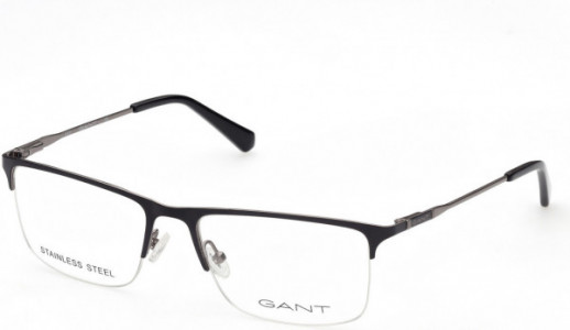 Gant GA3243 Eyeglasses, 002 - Matte Black / Shiny Gunmetal