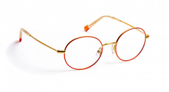 J.F. Rey RAINBOW Eyeglasses, RED/SATIN GOLD 8/12 M (3050)
