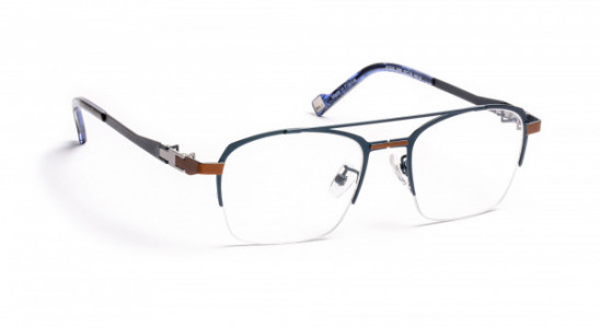 J.F. Rey JF2928 Eyeglasses, BLUE / BROWN / RUTHENIUM (2590)