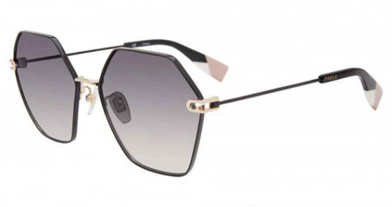 Furla SFU456 Sunglasses, ROSE GOLD/BLACK (0301)