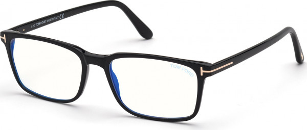 Tom Ford FT5735-B Eyeglasses, 001 - Shiny Black / Shiny Black