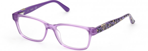 Guess GU9201 Eyeglasses, 081 - Shiny Violet / Animal/Monocolor