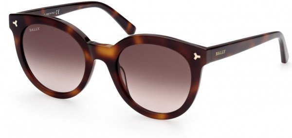 Bally BY0069 Sunglasses, 52F - Shiny Classic Havana / Gradient Brown-To-Rose Lenses