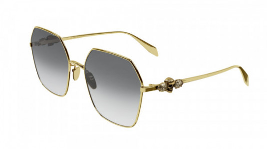 Alexander McQueen AM0325S Sunglasses, 005 - GOLD with GREY lenses