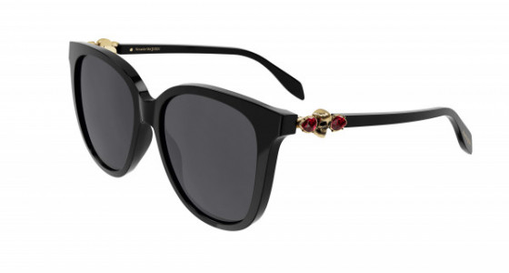Alexander McQueen AM0326S Sunglasses, 001 - BLACK with GREY lenses