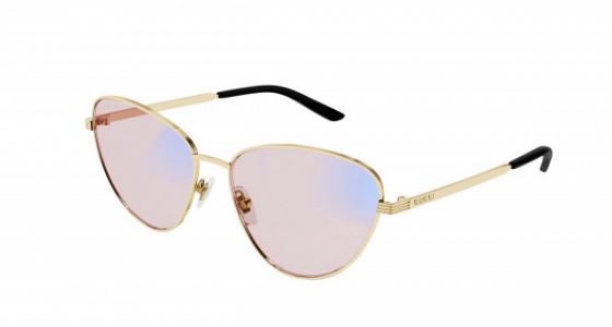 Gucci GG0803S Sunglasses, 005 - GOLD with PINK lenses