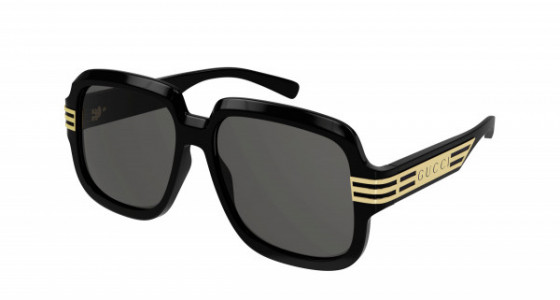 Gucci GG0979S Sunglasses, 001 - BLACK with GREY lenses
