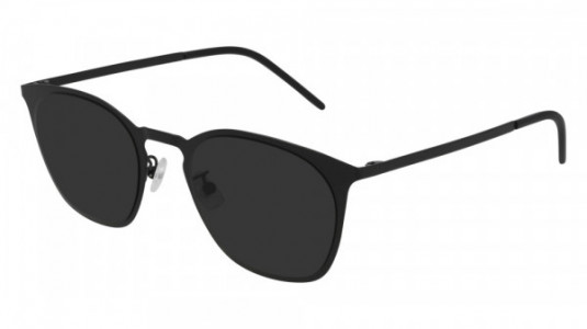 Saint Laurent SL 28 SLIM METAL Sunglasses, 001 - BLACK with BLACK lenses