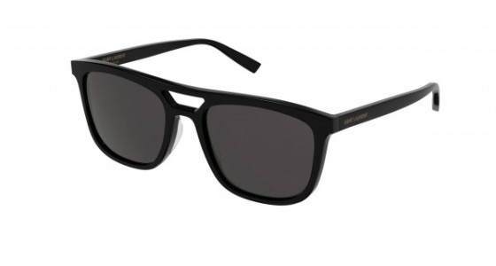 Saint Laurent SL 455 Sunglasses, 001 - BLACK with BLACK lenses