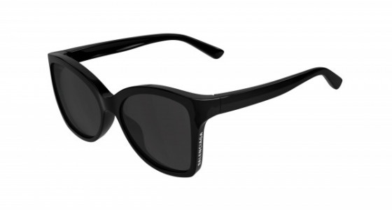 Balenciaga BB0150S Sunglasses, 001 - BLACK with GREY lenses