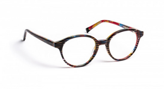 J.F. Rey YOUPI Eyeglasses, STRIPES BLK/RED/YELLOW 6/8 BOY (0035)